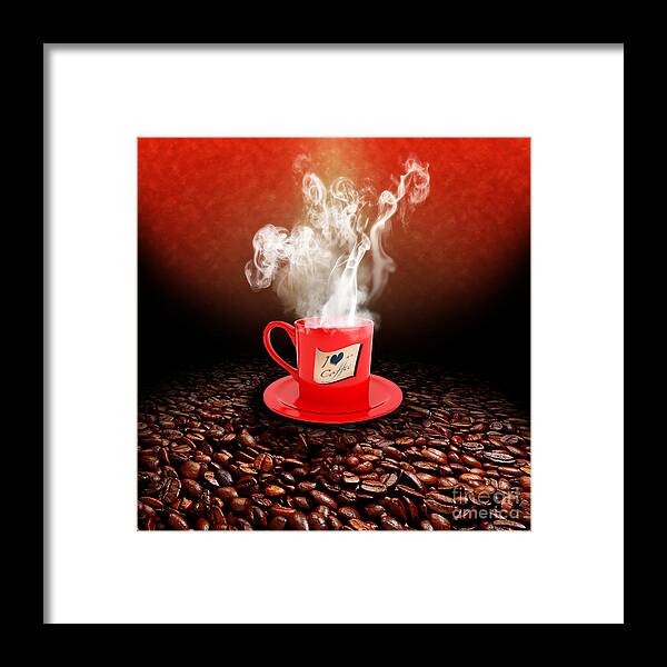 Coffee Framed Print featuring the photograph I Love Coffee by Stefano Senise