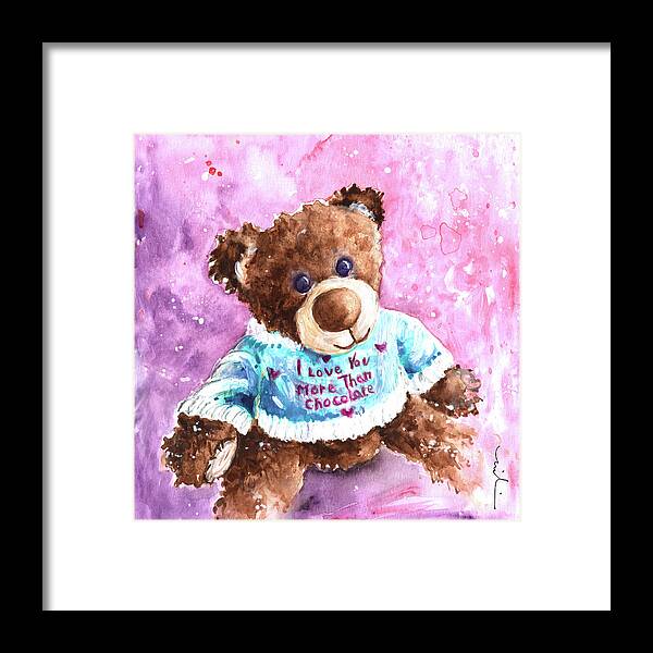 Truffle Mcfurry Framed Print featuring the painting I Love You More Than Chocolate by Miki De Goodaboom