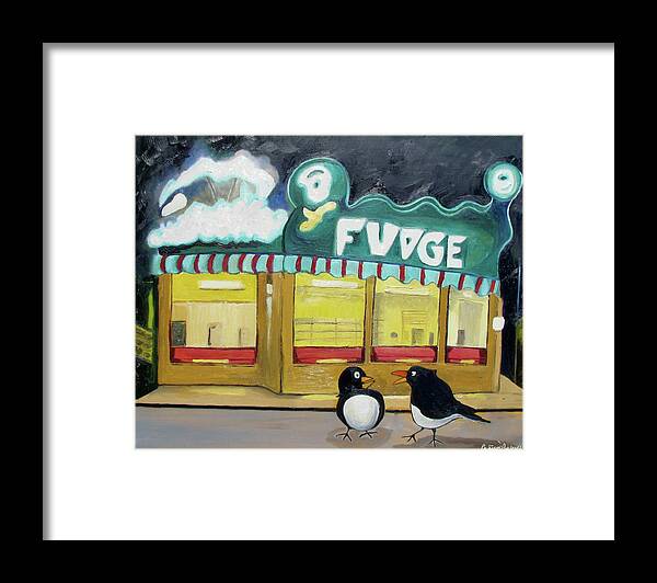 Figurative Abstraction Framed Print featuring the painting I Said Flounder not Fudge by Patricia Arroyo