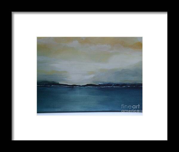 Water Framed Print featuring the painting I See the Light by Janet Visser