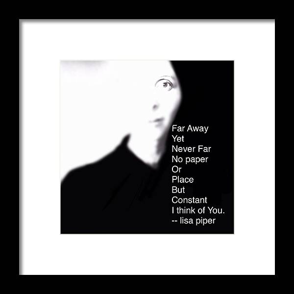 Bold Framed Print featuring the digital art I Think of You by Lisa Piper