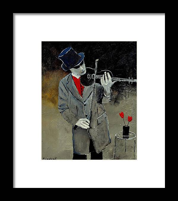 Music Framed Print featuring the painting I ve two loves by Pol Ledent