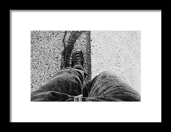 I Walk The Line Framed Print featuring the photograph I Walk The Line by Glenn McCarthy Art and Photography