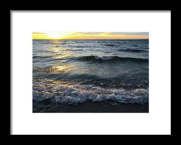 Abstract Framed Print featuring the photograph Ice Crystal Waves Three by Lyle Crump
