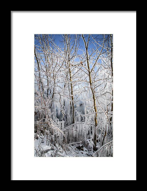 Ice Framed Print featuring the photograph Ice Curtain by Jill Laudenslager