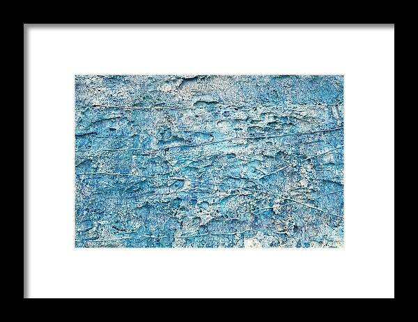 Abstract Water Ocean Deconstruction Wall Sculpture Robert Anderson Landscape Framed Print featuring the painting Ice Melt # 22617 by Robert Anderson