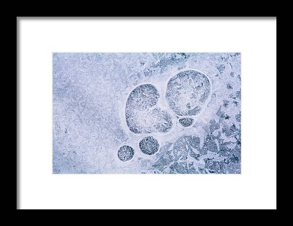 Ice Framed Print featuring the photograph Ice pattern three by Davorin Mance