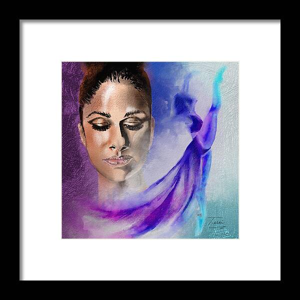 Misty Framed Print featuring the drawing Ice Queen by Terri Meredith
