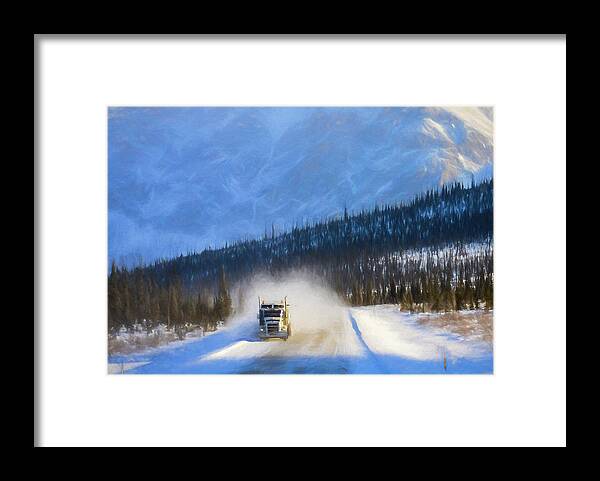 Alaska Framed Print featuring the photograph Ice Road Trucker by John Roach