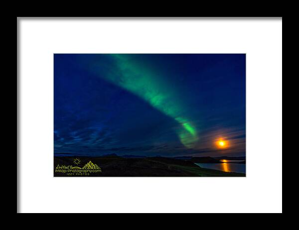 Iceland Framed Print featuring the photograph Iceland Northern Lights by Izet Kapetanovic