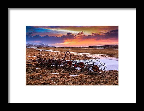Sunset Framed Print featuring the photograph Iceland Sunset # 1 by Tom and Pat Cory