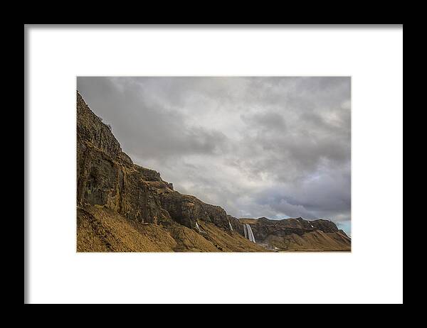 Seljalandsfoss Waterfall Framed Print featuring the photograph Iceland Waterfall 3 by Kathy Adams Clark