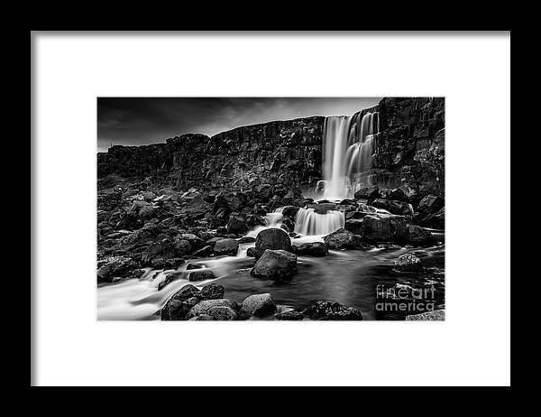 Iceland Framed Print featuring the photograph Icelandic falls by Izet Kapetanovic