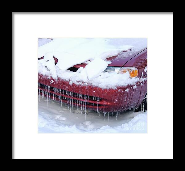 Winter Framed Print featuring the photograph Icicled Car by Ann Horn