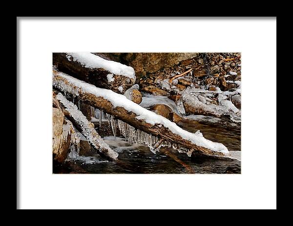 Icicles Framed Print featuring the photograph Icicles by Nicholas Blackwell