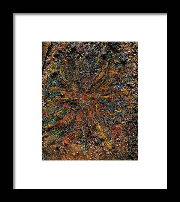 Frozen Framed Print featuring the mixed media Icy abstract 6 by Sami Tiainen
