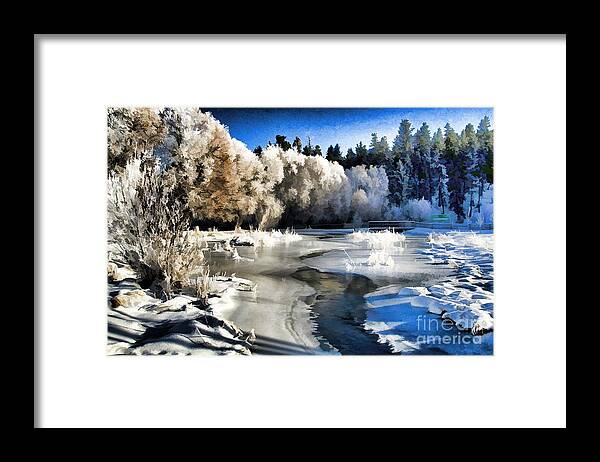 Snow Framed Print featuring the photograph Icy Creek by Roland Stanke