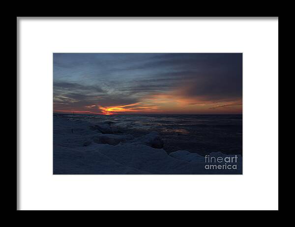 Grand Bend Framed Print featuring the photograph ICY H2o 3 by John Scatcherd