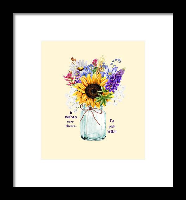 Watercolor Framed Print featuring the photograph I'd Pick You by Lynn Bauer