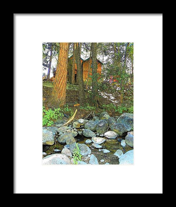  Framed Print featuring the photograph Idyllwild - Houses on the Hill by Lisa Dunn