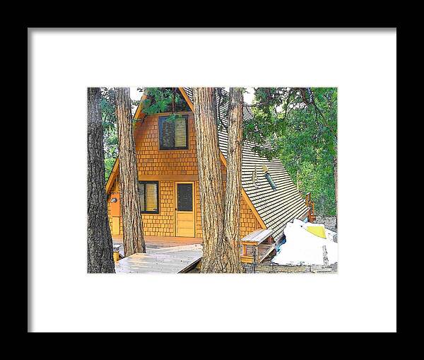 Idyllwild Framed Print featuring the photograph Idyllwild cabin 1318 by Lisa Dunn