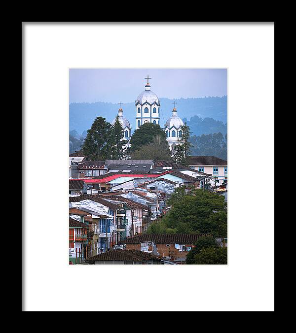 Colombia Framed Print featuring the photograph Iglesia Maria Inmaculada Filandia Quindio Colombia by Adam Rainoff