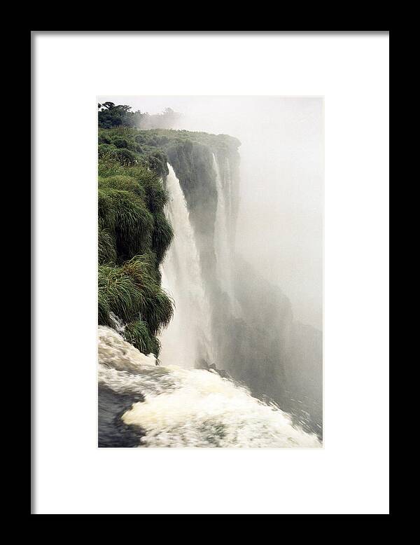 Waterfall Framed Print featuring the photograph Iguazu Falls by Balanced Art