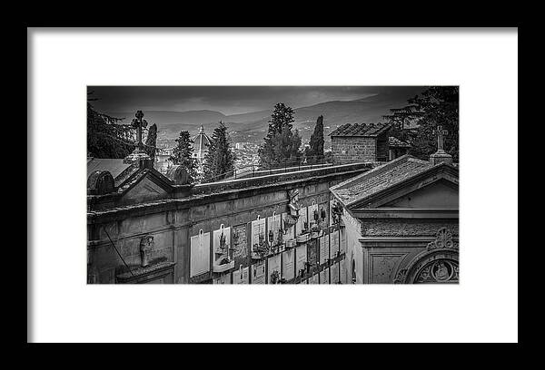  Framed Print featuring the photograph Il Cimitero e Il Duomo by Sonny Marcyan