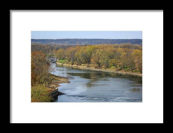Illinois River Framed Print featuring the photograph Illinois River at Starved Rock by Joni Eskridge