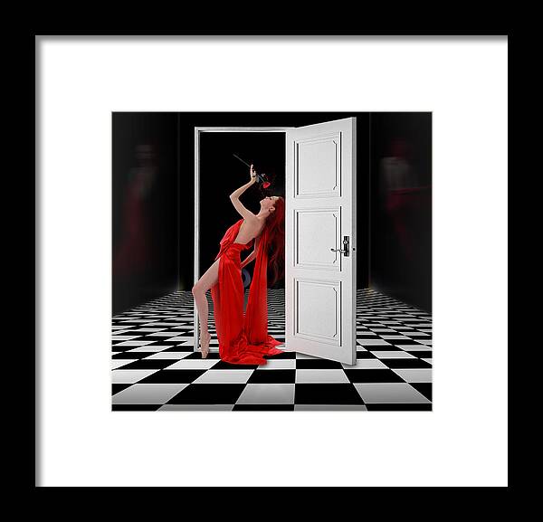Red Framed Print featuring the photograph Illusion by Nataliorion