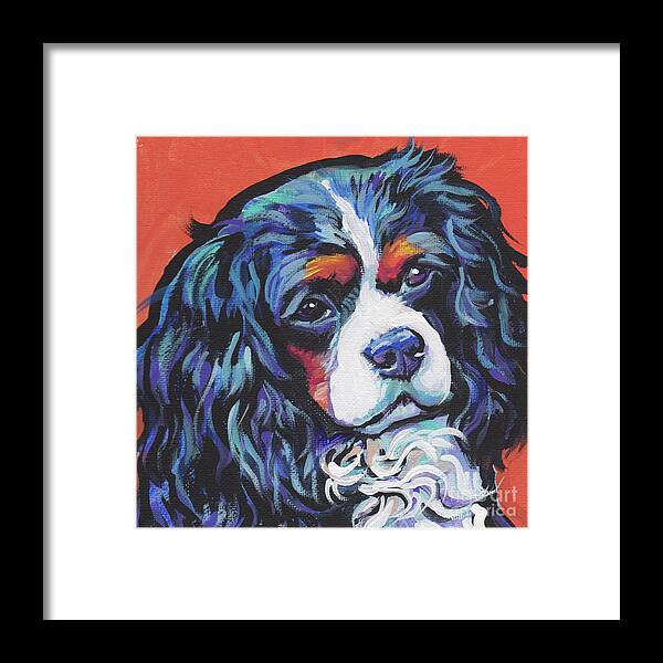 Cavalier King Charles Spaniel Framed Print featuring the painting I'm a King by Lea
