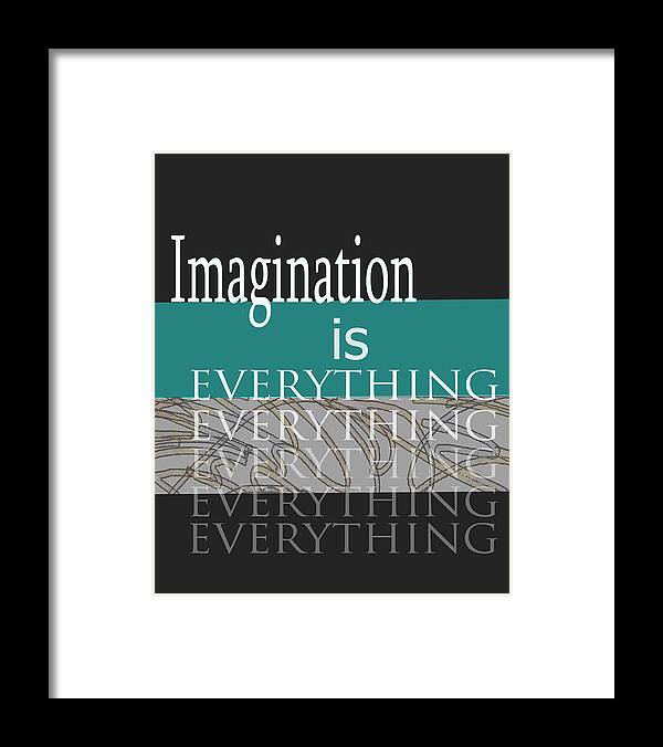 Typography Framed Print featuring the digital art Imagination by Ann Powell