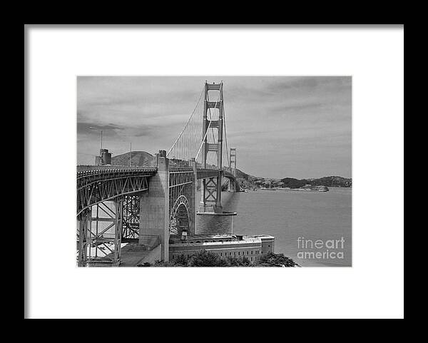 Mixed Media Framed Print featuring the photograph Imagination of the Golden Gate in 1937 by Debby Pueschel
