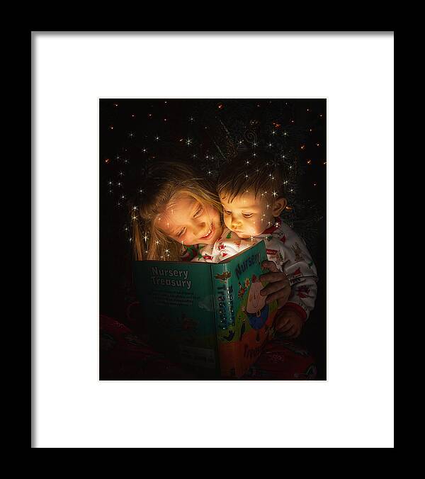 Children Framed Print featuring the photograph Imagine by Ron McGinnis