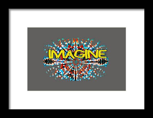 Imagine Framed Print featuring the digital art Imagine by Bill Posner