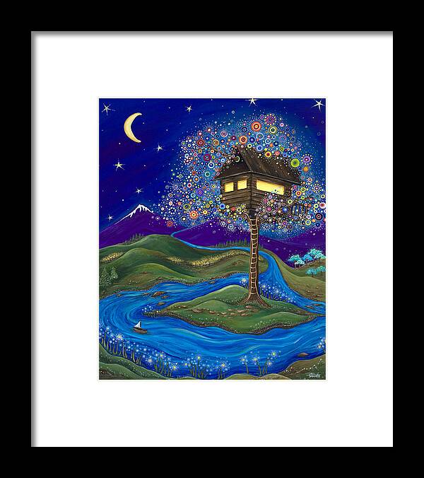 Moon Framed Print featuring the painting Imagine by Tanielle Childers