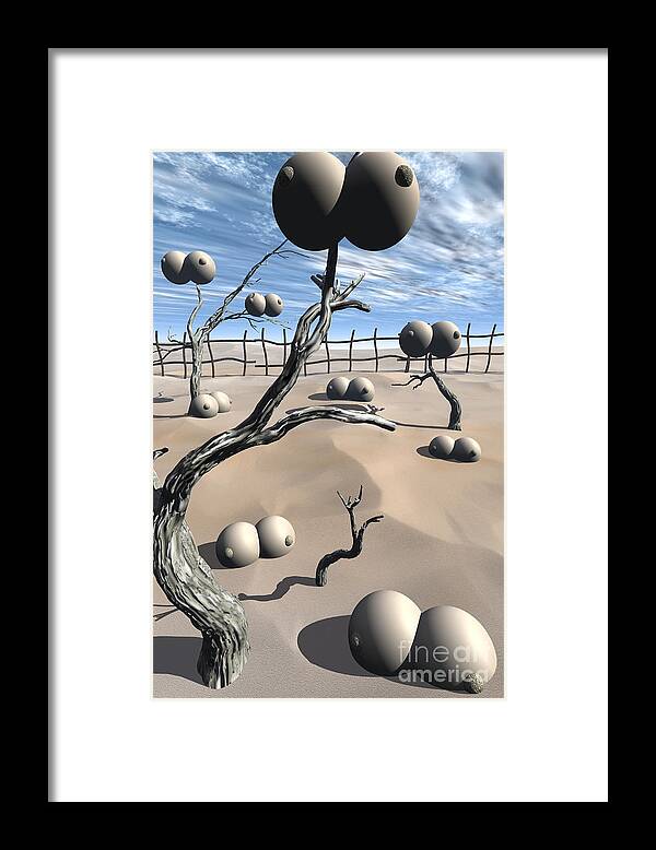 Humor Framed Print featuring the digital art Imm Plants by Richard Rizzo