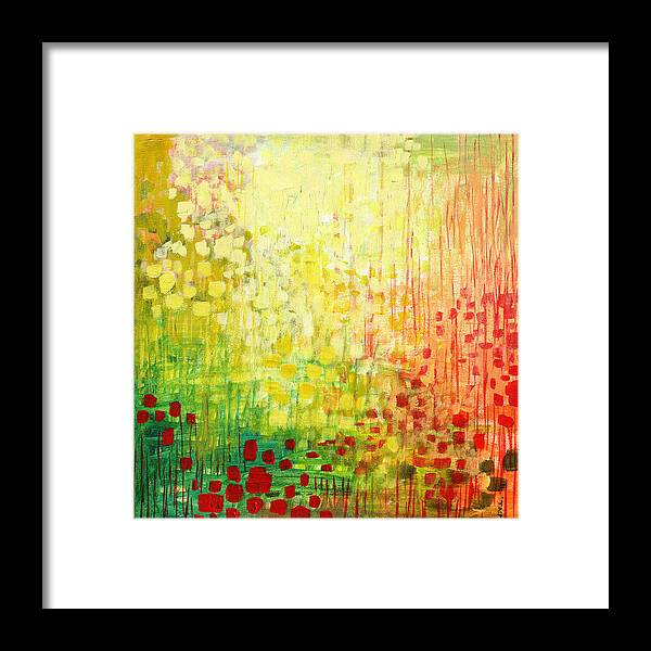 Abstract Framed Print featuring the painting Immersed No 2 by Jennifer Lommers