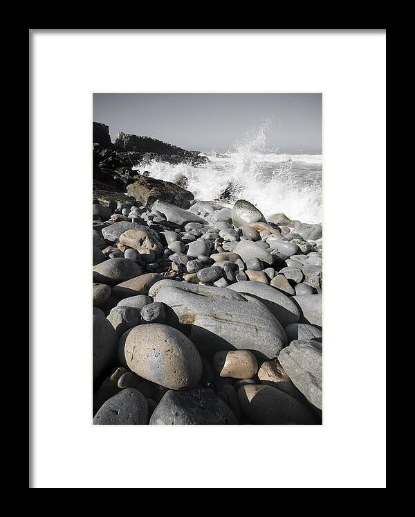 Ocean Framed Print featuring the photograph Impact by Mike Irwin
