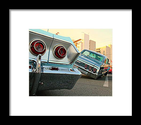 Chevrolet Framed Print featuring the photograph Impala Low-Riders by Steve Natale