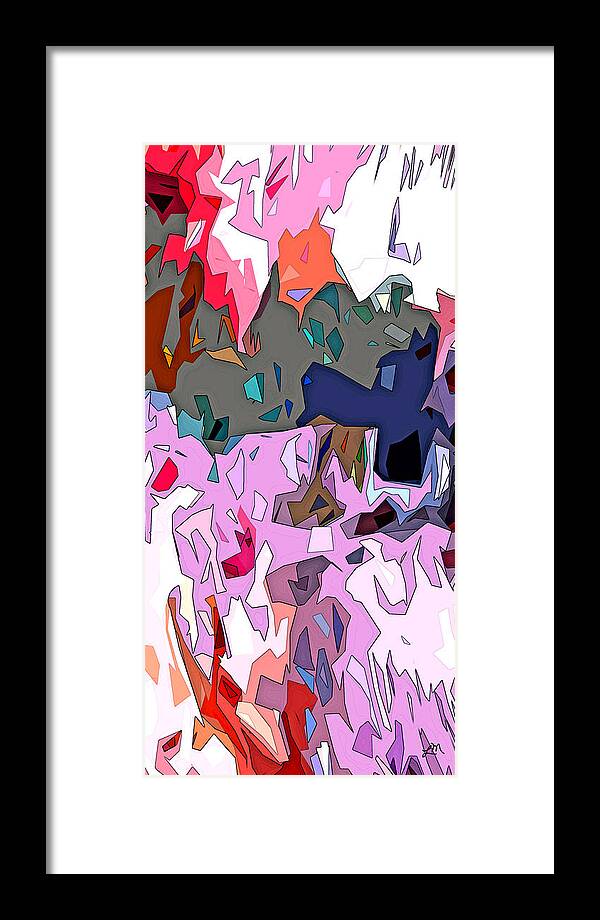 Abstract Framed Print featuring the digital art Imposing Resonance by Linda Mears