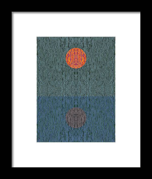Seascape Framed Print featuring the digital art Impression 1 by Attila Meszlenyi