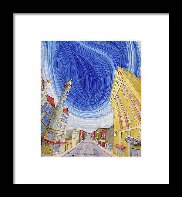 Watercolor Framed Print featuring the painting Impressions of Sedalia by Scott Kirby