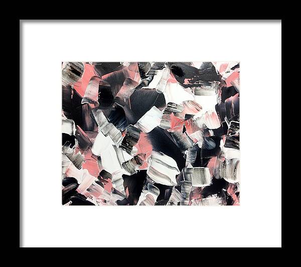 Abstract Painting Framed Print featuring the painting In abstraction- PBW No.3 by Desmond Raymond
