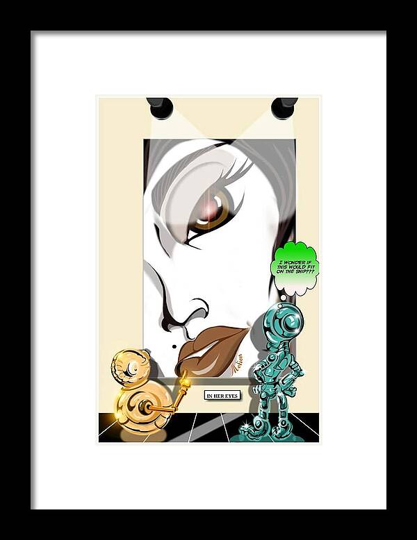 Eyes Framed Print featuring the mixed media In Her Eyes by Demitrius Motion Bullock