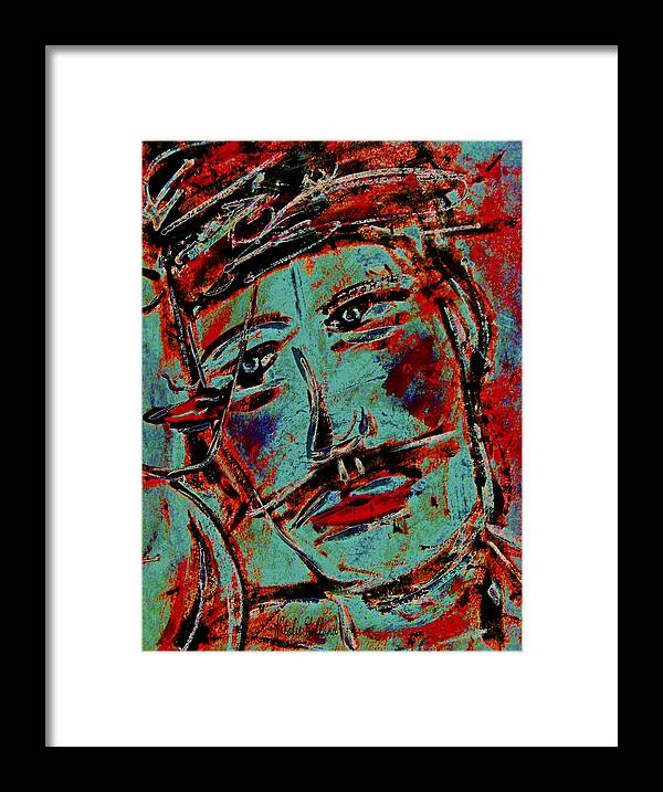 Woman Framed Print featuring the mixed media In Love by Natalie Holland