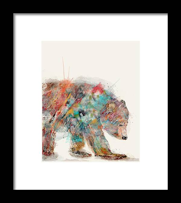 Bears Framed Print featuring the painting In Nature Bear by Bri Buckley