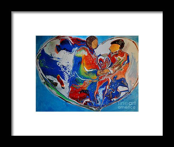 Faceless Framed Print featuring the painting In One Accord by Deborah Nell