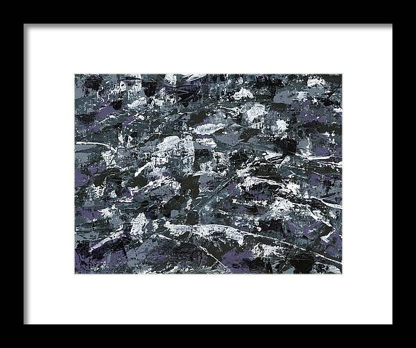 Abstract Framed Print featuring the painting In Rubble by Matthew Mezo