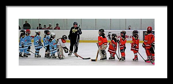 Hockey Framed Print featuring the photograph In The Beginning by Ian MacDonald